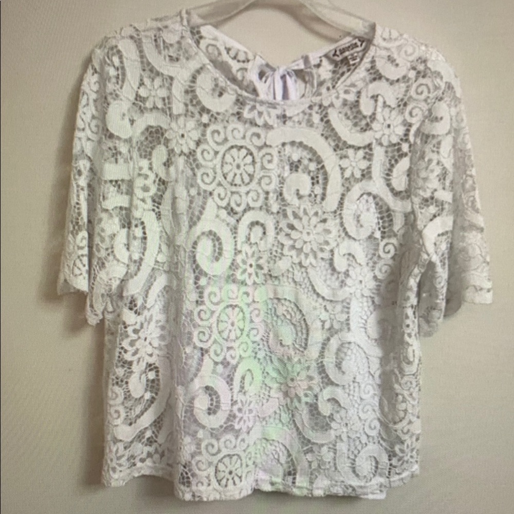 Elegant White Lace Top